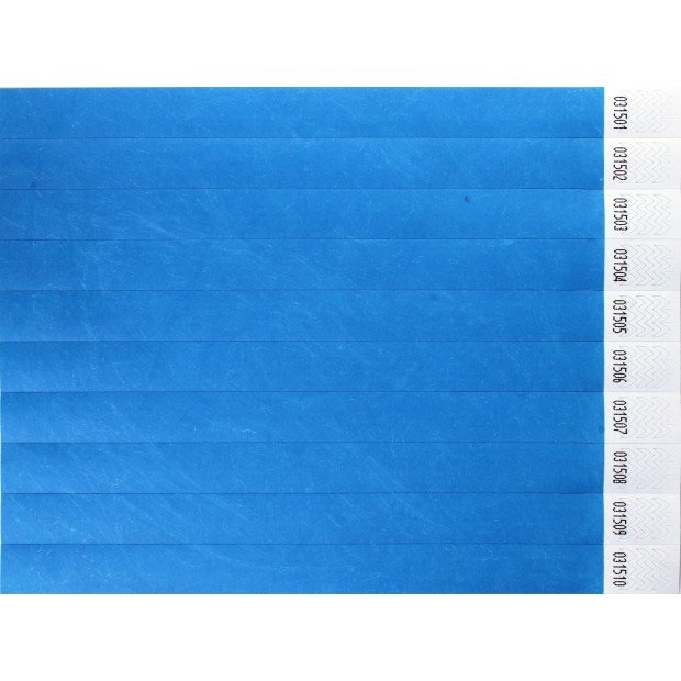 Bracelets événementiels vierges en papier indéchirable Tyvek®