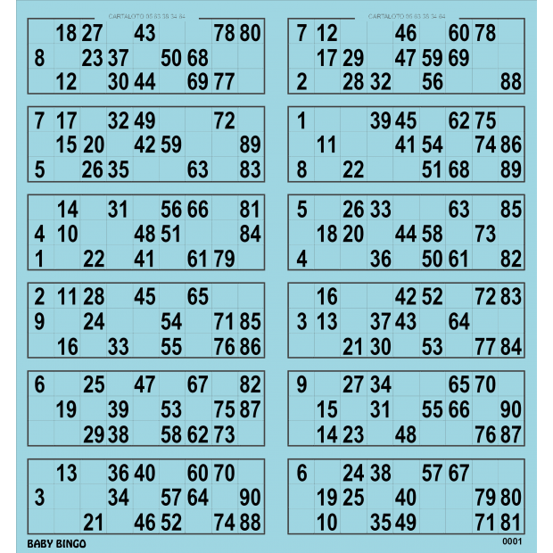 Baby bingo I Partie de loto spéciale I Grille de bingo à usage unique