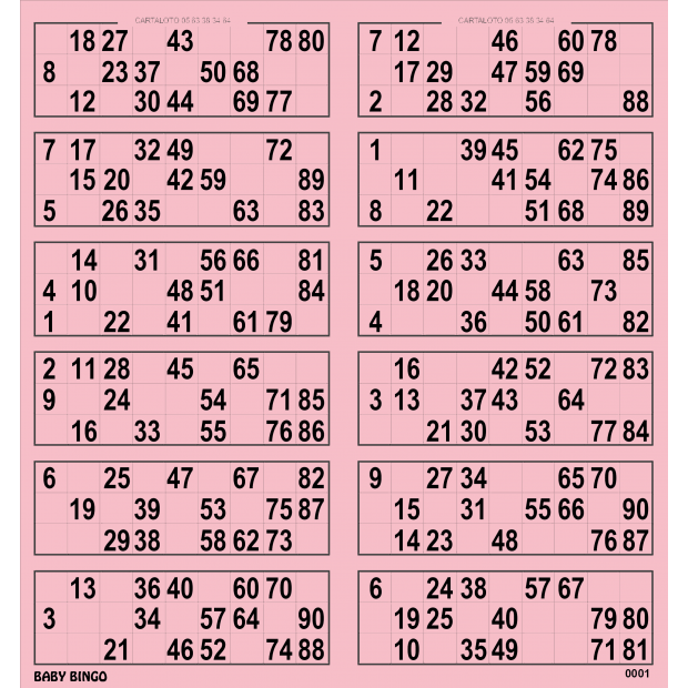 Baby bingo I Partie de loto spéciale I Grille de bingo à usage unique