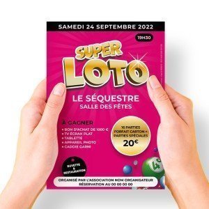 100 Flyers publicitaires pour loto (A5) I Affiches et flyers couleurs