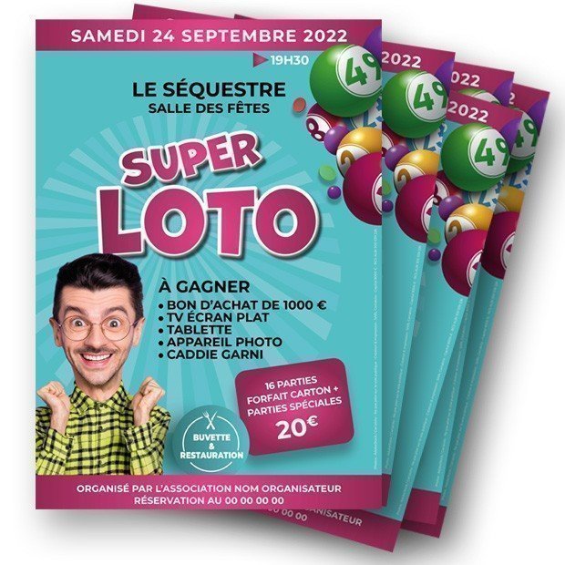 Pack communication loto : 10 Affiches & 100 Flyers pour loto