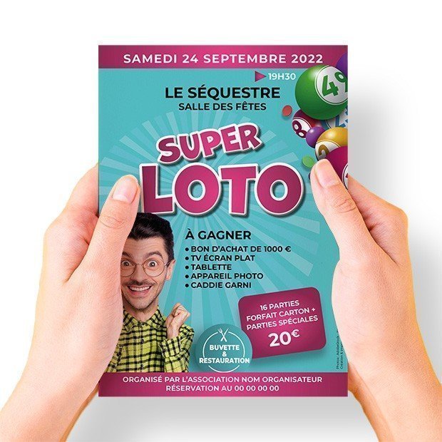 Pack communication loto : 10 Affiches & 100 Flyers pour loto