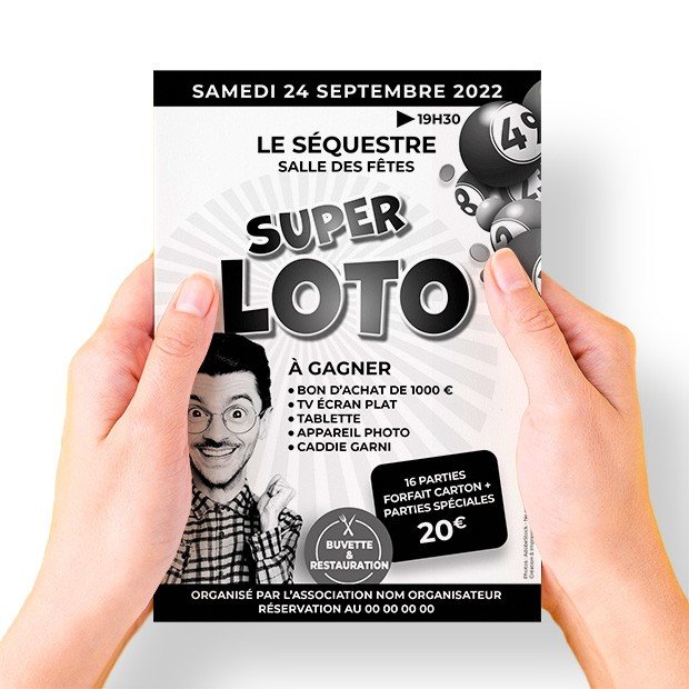 Pack communication loto : 10 Affiches & 100 Flyers pour loto
