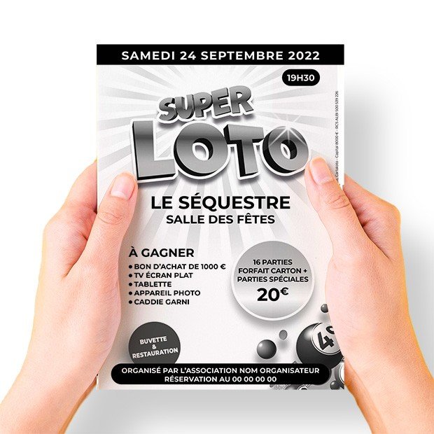 Pack communication loto : 10 Affiches & 100 Flyers pour loto