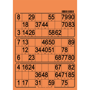 167 Paper 90 ball bingo tickets with3 grids I Bingo paper