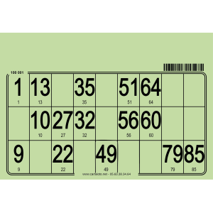 500 Paper 90 ball bingo tickets I Bingo paper game I Free personalisation