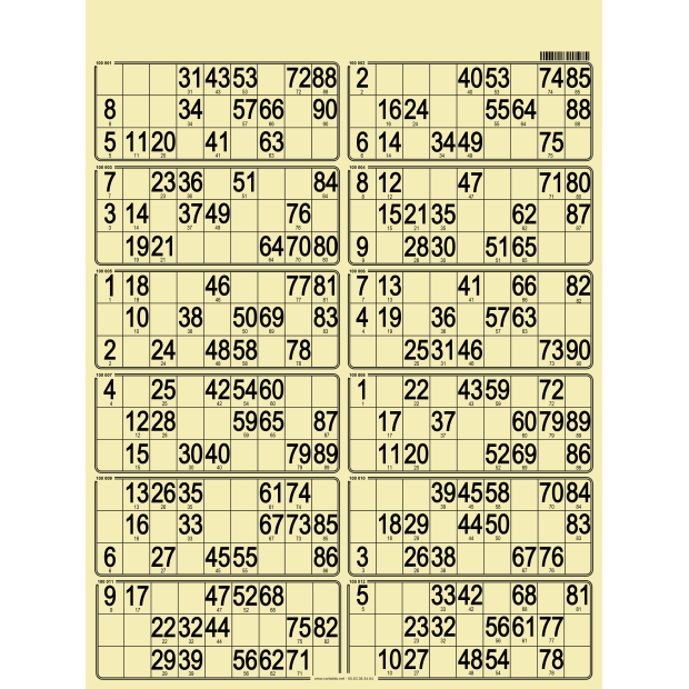 42 planches de loto de 12 grilles I Feuilles de loto
