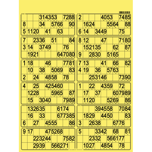 42 planches de loto de 12 grilles I Feuilles de loto