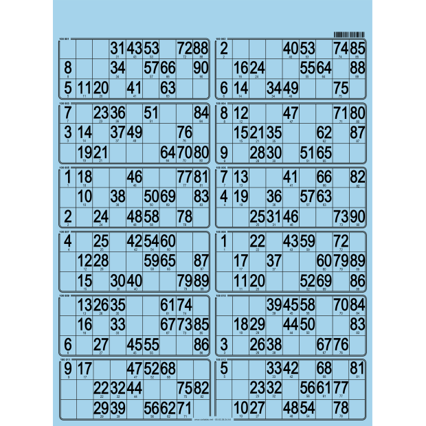 42 planches de loto bristol 12 grilles I Personnalisable texte & logo