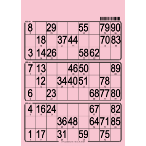 167 planches de loto de 3 grilles I Carton de loto bristol
