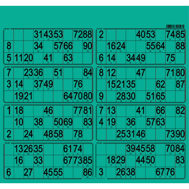 63 Planches de loto bristol I 8 Grilles de loto personnalisables