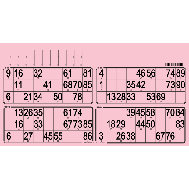 125 Paper 90 ball bingo tickets I 4 grids bingo paper I Customizable