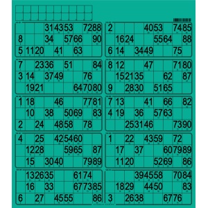 50 bristol bingo cards I Flexible card 90 ball bingo boards 10 grids