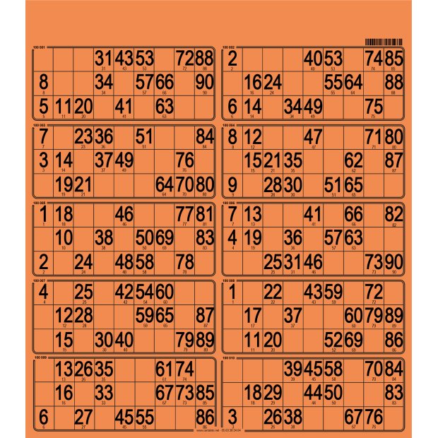 50 Thick cardboard bingo tickets I 90 ball bingo game boards I Customizable