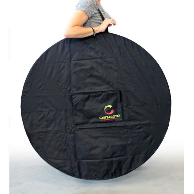 Prize wheel carrying bag with shoulder strap I Raffle wheel travel bag