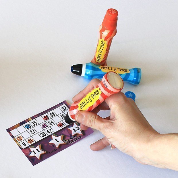 12 Bingo marqueurs I Jolly Dab I 4 Symboles au choix