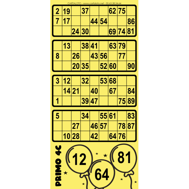 Primo 4C I Partie de loto spéciale