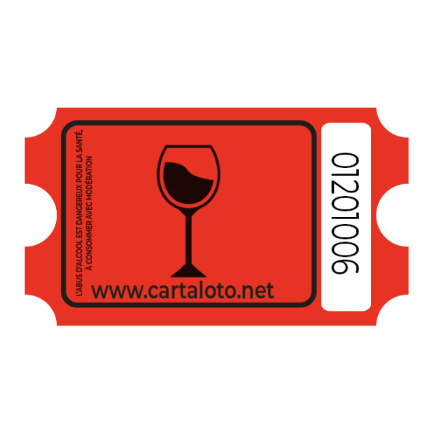 Rouleau de 1000 tickets de VIN pour buvette I Ticket buvette