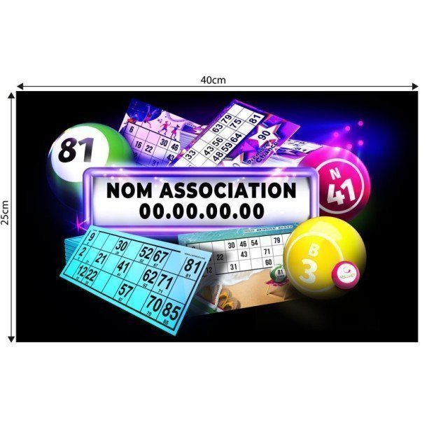 Bingo blower personalized rectangular sticker I Bingo sticker