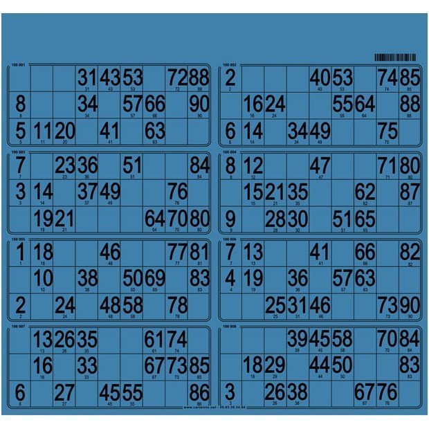 63 Planches de loto bristol I 8 Grilles de loto personnalisables