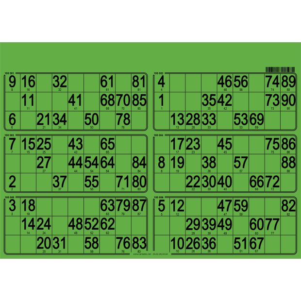 84 Planches de loto de 6 grilles I Feuilles de loto personnalisables