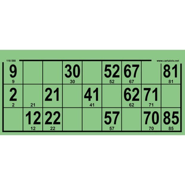 Bingo boards I Big format I 90 ball bingo tickets I Free customisation