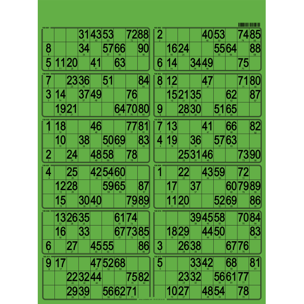 42 planches de loto de 12 grilles I Feuilles de loto