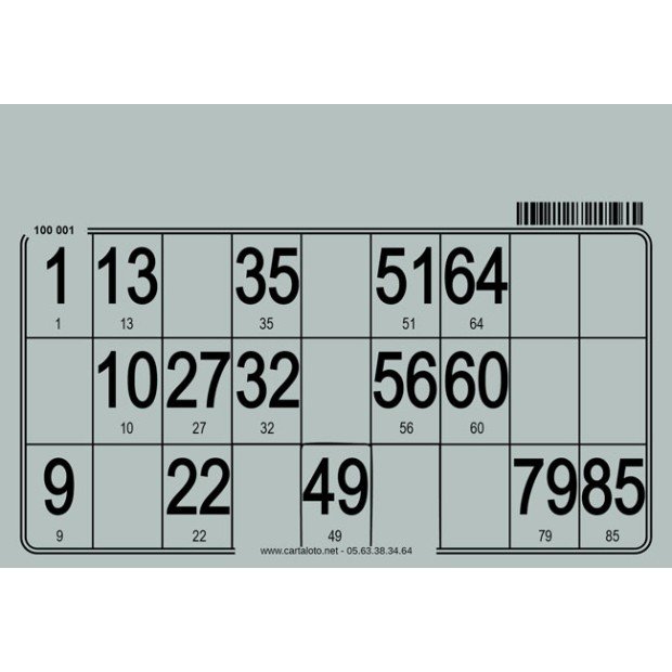 Hard bingo cards I 500 per pack I Bingo equipment I Cardboard bingo card