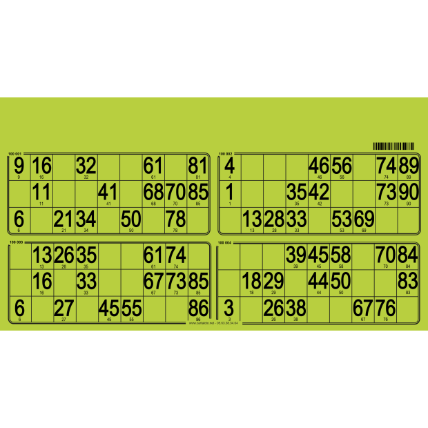 125 Planches de loto de 4 grilles I Carton rigide I Personnalisables