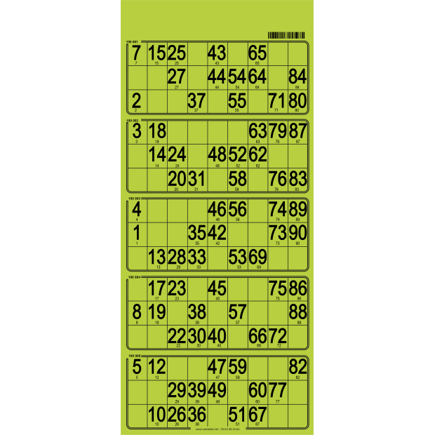 100 planches de loto 5 grilles I Carton loto rigide personnalisable