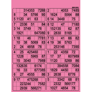 42 planches de loto rigide 12 grilles I Personnalisez en ligne