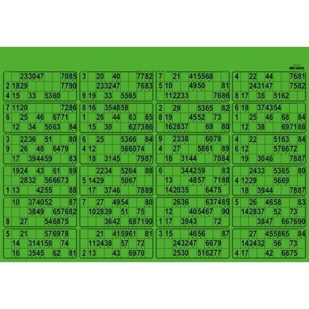 21 planches de loto 24 grilles I Cartons de loto très rigides