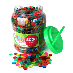 Tub of 5000 original plastic bingo chips I Non magnetic bingo chips