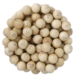 90 Wooden bingo balls I Numbered balls I Bingo supplies