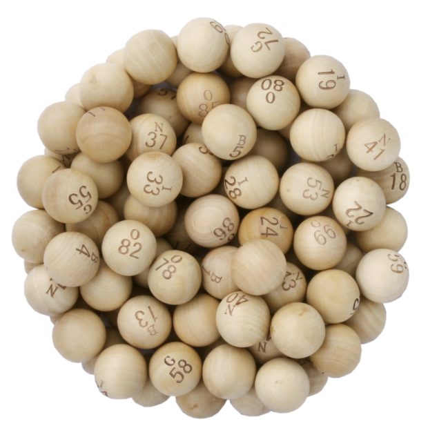 90 Wooden bingo balls I Numbered balls I Bingo supplies