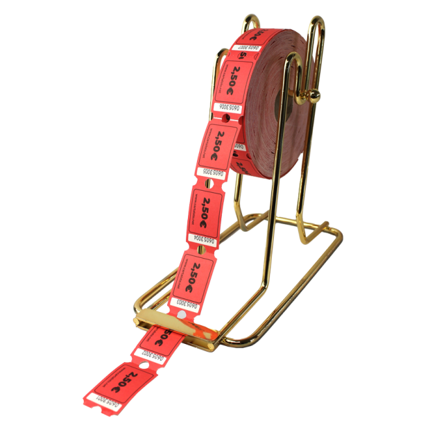 Brass plated raffle ticket holder I Ticket dispenser for ticket roll