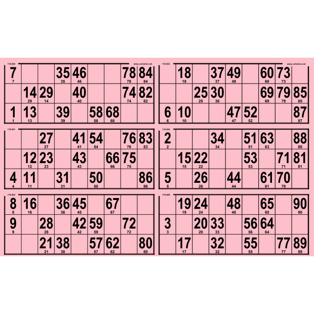 84 Large bingo cards I Bingo sheets with 6 grids I Bingo supplies