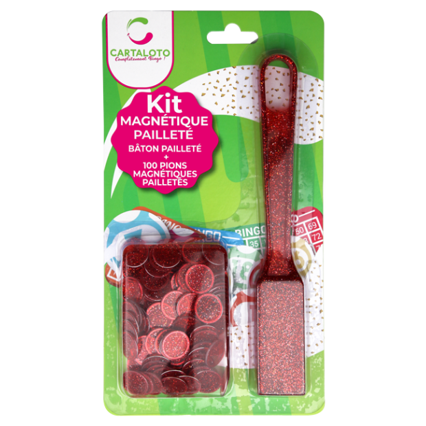 12 magnetic kits: 12 wands + 1200 glittery magnetic bingo chips 🤩