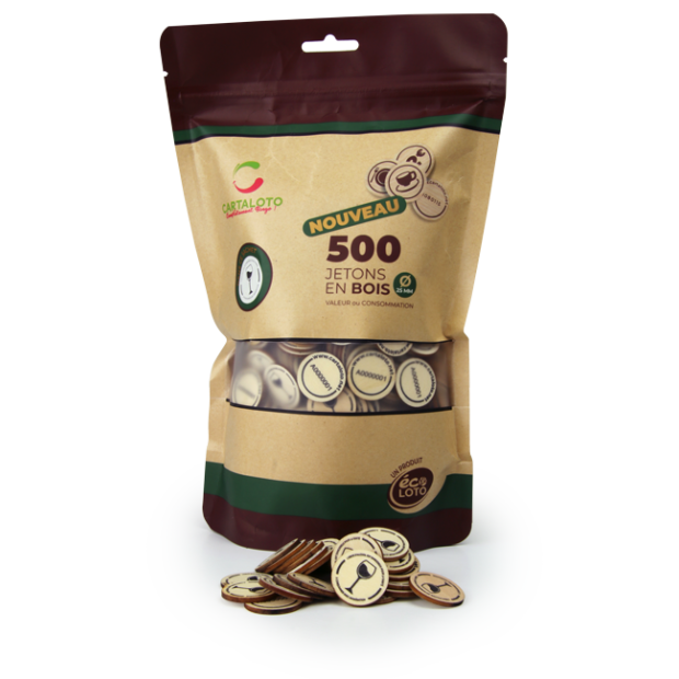 500 wooden vin tokens I Bar chips for drinks I Cartaloto