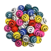 Bingo ball set I Multi-colored & double numbered coated balls 1 - 90
