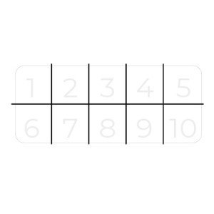 Sheet blank sticky label with stampable boxes I Stamp label sheet