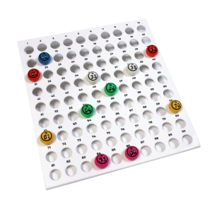 Giant plexiglass control board – 90 bingo balls 38 mm