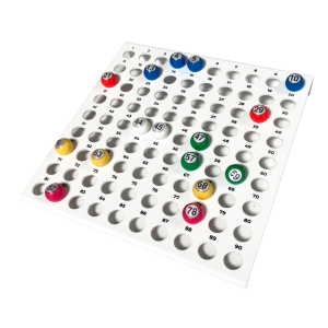 Small plexiglass recessed check tray – 90 bingo balls