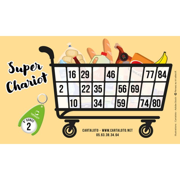 Super Chariot I Partie spéciale I Grilles de loto I Jeu de loto spécial