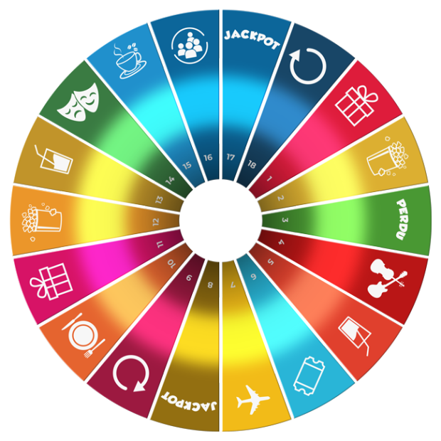Magnetic segments for lottery wheel - 18 sections | 80/110cm