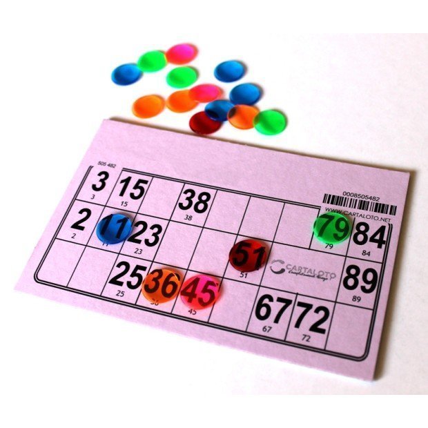 Box of 1000 Bingo Chips | Transparent reusable marking tokens