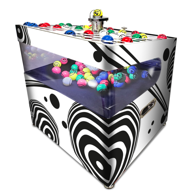 Black & White Designer Bingo Blower - Customizable | Cartaloto