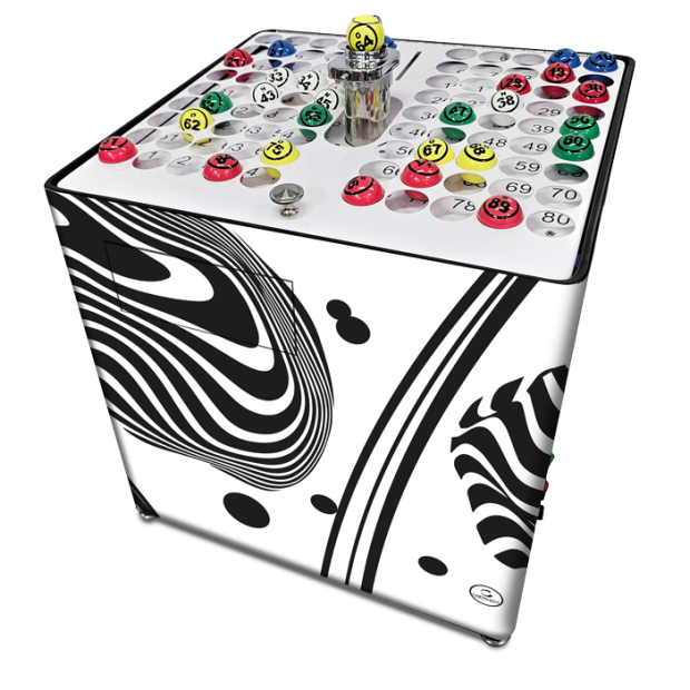 Black & White Designer Bingo Blower - Customizable | Cartaloto