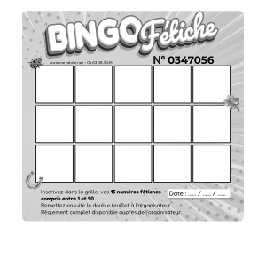Bingo Fétiche - vide