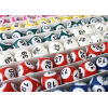 90 balles numérotées 6 faces dans packaging